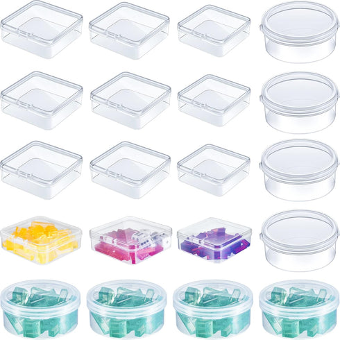 20 Pcs Clear Board Game Tokens Storage Containers - Assorted Sizes for Game Components