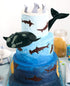 Gemini&Genius Right Whale Action Figure, Soft Rubber Ocean Shark Toy, Great for Kids Bath and Beach