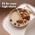 100% 3 Pack Moonkie Suction Plates for Baby | Silicone BPA-Free Baby Plates with Lids and Food Cover | Divided Design |
