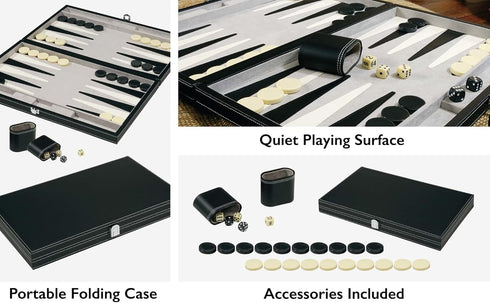 18-Inch Backgammon Board Game Set by Mainstreet Classics