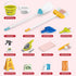Bluocean Set, Set 2-in-1 Toddler Cleaning Toy Kids Cleaning - Pretend Play Educational Kit with Toy Vacuum, Mobile