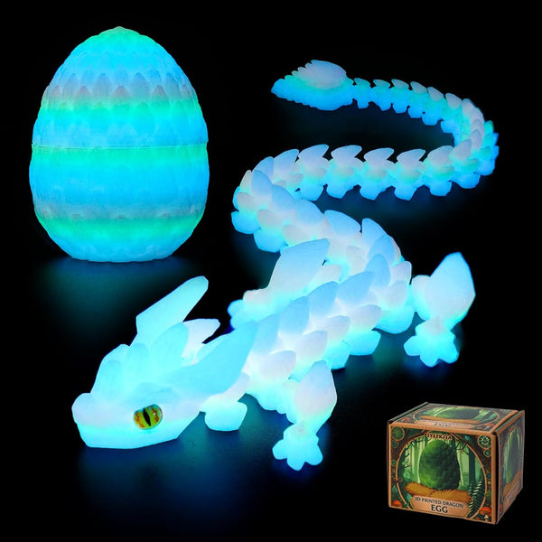 SYEFKJSA 3D Printed Dragon Eggs with Dragon Inside - 12Inch,Articulated Fidget 3D Printed