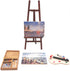 Dollhouse Miniature Wooden Easel Oil Painting Set with Palette and Watercolor Box - 1/12 Dollhouse Decoration