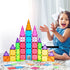 Crenova Magnetic Tiles Kids Toys, 40PCS Magnetic Blocks Building Toys for Toddler Educational Games