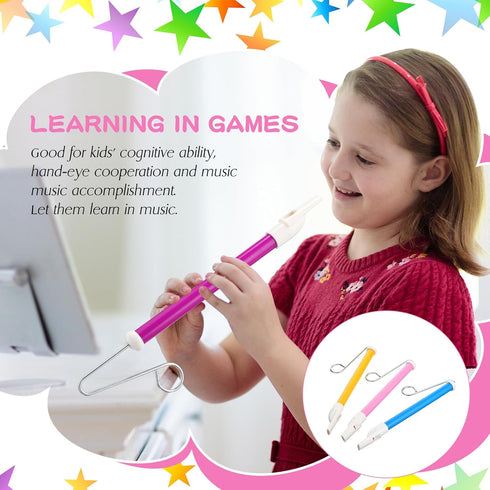 24 4 Syhood Pcs Slide Whistle for Adults Instrument Toy Plastic Metal Musical Slide Whistles for Kids Classroom Gift