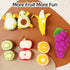 12M+, Playset 1 2 3 Toddler Pretend Play Food Toy Soft Plush Baby Montessori Fruit Basket, Kid Sensory Kitchen Grocery