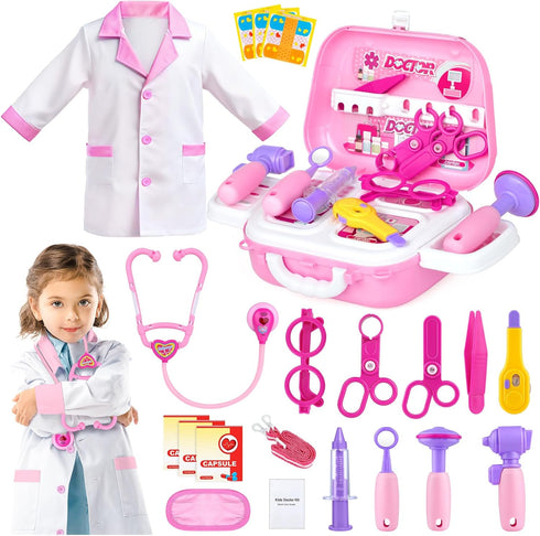 Doctor Costume for Kids - Dr Medical Pretend Play Toys Set for
