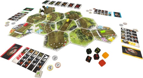Rallyman: DIRT Strategy Board Game for 1 to 6 Players, Race Cars with Dice, Ages 10+, 60 Minutes