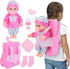 DONTNO 12 Inch Baby Doll with Clothes and Backpack Carrier,Reborn Baby Doll
