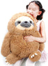 (20 Inches, Winsterch Large Sloth Stuffed Animal,Kids Fluffy Stuffed Sloth Teddy Bear Birthday, Big Plush Sloth Gifts