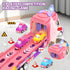 bulucoben 3 4 5 6 2 9 4-6 Unicorn Car Toys for Age Year Old Toddler Girl, Foldable Track & Player Race Mode Game, Light