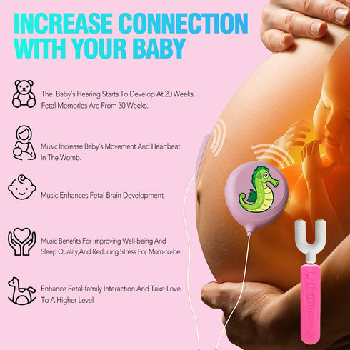 Wireless Bluetooth Pregnancy Headphones for Belly Gifts for Pregnant Women | Jellyfish Baby Bump Headphones | Smart