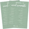 Green Theme Bridal Shower Games for 25 Guests, Bridal Word Scramble with Answer Card, Wedding Reception Party Supplies