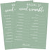 Green Theme Bridal Shower Games for 25 Guests, Bridal Word Scramble with Answer Card, Wedding Reception Party Supplies