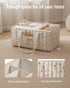 Blissful Diary Floral Diaper Caddy Organizer, Stylish Nursery Storage Basket, Gift for Baby Shower, Newborn Essentials