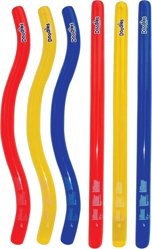Swimline Doodles Inflatable Pool Noodle Float, 6 Count