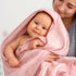 Hahafelt 2 100% 32x32inch Pcs Pink Bow Baby Hooded Towels for Newborn Muslin Cotton Baby Bath Towel with Hood