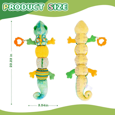 Baby Toys 0-6 Months, Musical Stuffed Animal Toys with Rattles and Crinkle for Newborn Sensory Play