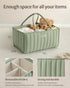 Blissful Diary Baby Diaper Caddy Organizer, Stylish Nursery Storage Basket for Baby Shower, Newborn Essentials - Sage