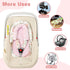 Infant Car Seat Insert, Baby Car Seat Head & Body Support with Strap Pads, Soft Newborn Preemie Carseat Insert Cushion