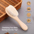 Set 2 of Baby Hair Brushes with Soft Goat Bristles
