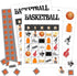 Basketball Bingo Cards - 24 Player Basketball Party Game for Family Adults, Large Group Celebration Activity