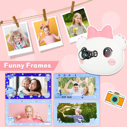 Kids Camera Toys for Girls Boys - Digital Video Camcorder for Children, Best Christmas Birthday Gift for Ages 3-8 (Blue)