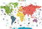 HomeEvolution Kids Educational Removable World Map Peel and Stick Large Wall Decals Stickers for Nursery Bedroom