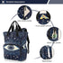 YANENDIE Backpack, Backpack Backpack Blue Evil Eye Diaper Bag Unisex Travel Baby Diaper Bags with Stroller Straps