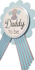 Dad to Be Pin Elephant Baby Shower Button - It's a Boy for Daddy to Wear, Blue & Gray, Baby Sprinkle