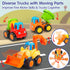 HOLA Toys for 1 Year Old Boy Birthday Gift - 4 PCS Toy Trucks Toddler Boy Toys, 4WD Friction Power Car Toys for 2 Year Old Boy Toys, Toddler Toys Age 1-2 Baby Christmas Easter Stocking Stuffers