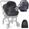 Orzbow Mosquito Net for Baby Car Seats, Universal & Breathable Insect Mesh Net, Black, Suitable for Summer