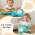 Didklom 4-in-1 18 Children's Guitar Piano Learning Toy, Educational Gift, with Touch Strings, Suitable for Children