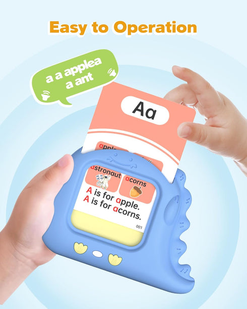 Phonics Talking Flash Cards for Toddlers 2-8, 252 Words, CVC Blends, Long Vowel Sounds, Montessori Language Learning