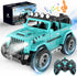 DEERC Remote Control Truck, 1:16 RC Car with Fog Mist & Music, 2.4GHz All Terrain SUV Gifts for Boys