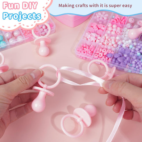 50 2.75 Pacifiers for Baby Shower Game Boy Girl, Plastic Pacifiers Baby Shower Game, Bulk Baby Shower Pacifiers