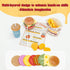Set Set Wooden Play Fast Food Play Kitchen Accessories, Pretend Play Food Hamburger French Fries Toy, Restaurant Play