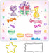 Desserts Baby Monthly Milestone Blanket, 48x40in Macaron Cake Blanket, Candy Sweets for Girl Nursery Baby Shower