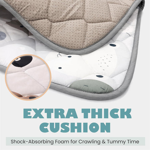 DayTroche 50 50 Inches Tummy Baby Play Mat x for Playpen Padded Play Mat for Babies, Shock-Absorbing EVA Foam