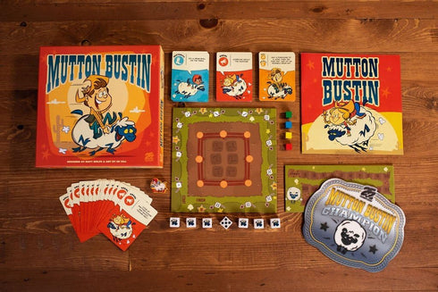 Mutton Bustin Rodeo Themed Party Board Game - For 2 to 4 Players, 25th Century Games