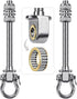 BeneLabel Heavy Duty Swing Hangers with Bearings, Set of 2 Stainless Steel Hardware for Hanging Hammocks, 1500LB