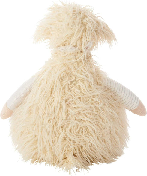 Mina Victory Plush Lines Shaggy Lamb Plush Toy, Ivory 1'10" x 2'2"