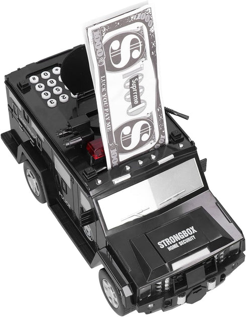 Armored Car Piggy Bank, Easy to Use Password Money Bank Toy, Cool Plastic Automatic for Birthday Festival Gift