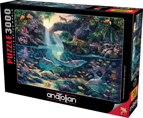 3000 #4908, Anatolian Puzzle - Jungle Paradise, Piece Jigsaw Puzzle Brown/a