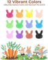 12 1-3 30-Page 120 JUPITEARTH Carrot Crayons for Kids Colors, Non Toxic Beeswax Crayons for Toddlers with Coloring Book