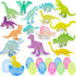 36 Pack Easter Eggs Filled with Glow in The Dark Dinosaur Toys, Easter Basket Stuffers for Toddlers Kids Boys Girls