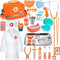 Kids Dentist Play Set, Wooden Doctor Kit for Toddlers 3-5 with Real