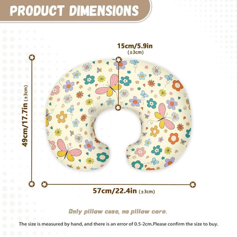 Hechitok Cartoon Butterfly Nursing Pillow Cover Breast Feeding Pillow Support Positioner Lounger Slipcover for Baby Boy