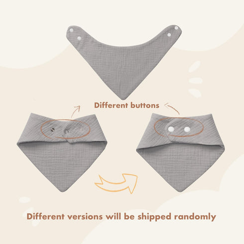 COOROBIN 8 pack-Muslin 100% Baby Bibs, Cotton Baby Bandana Drool Bibs, Ultra Soft & Absorbent for Newborns & Infants