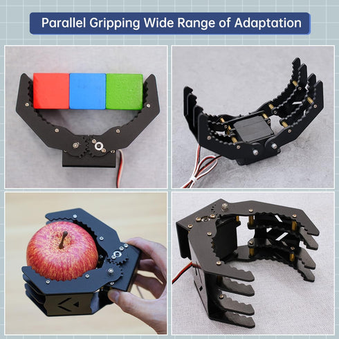 Mechanical Robot Arm Claw/Gripper (Black Mechanical Claw without Servo)